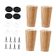 thumbnail image 5 of 4 patas de madera para muebles, repuestos para proyectos de bricolaje, patas de gabinete, de sofá para estantería, mesa de centro, sofá de dos plazas, 10 centímetros, 5 of 5