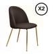 thumbnail image 1 of Pack 2 Silla Gabrielle Lino Patas Doradas Negra, 1 of 3