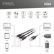 thumbnail image 3 of Cable USB DIGITUS 1,0 m USB‑A a Lightning/Micro/USB‑C negro, 3 of 9