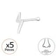 thumbnail image 1 of Piercing Plata 925 Forma De Rayo Para La Nariz, Trago,Helix Y Parte Superior De La Oreja Plateado, 1 of 2