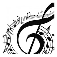 Rienda Libre Graphics - Decomural Music Notes Treble Clef Design Ws-18119