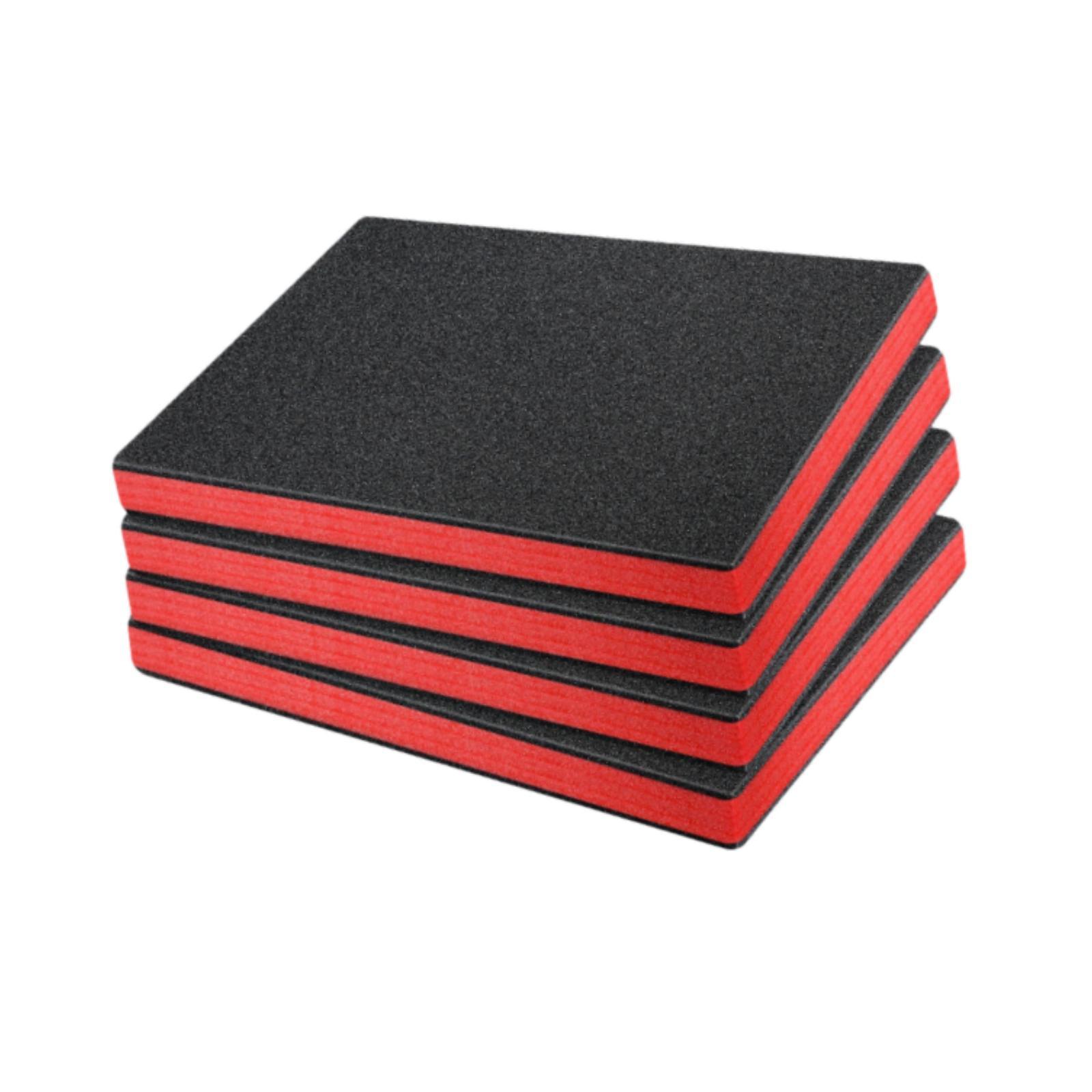 Magideal - 4 Insertos De Espuma Para Caja De Herramientas, Prácticos Y Antideslizantes, Láminas De Espuma De Polietileno De Alta Densidad Para Guardar Herramient 40Cmx33Cmx2.5Cm