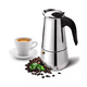 thumbnail image 3 of Cafetera Italiana Expresso Maker 6 Tazas Plateada Acero Inox, 3 of 6