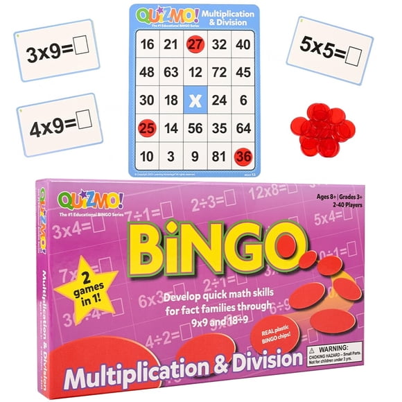 LEARNING ADVANTAGE QUIZMO Multiplication Division, Bingo Set