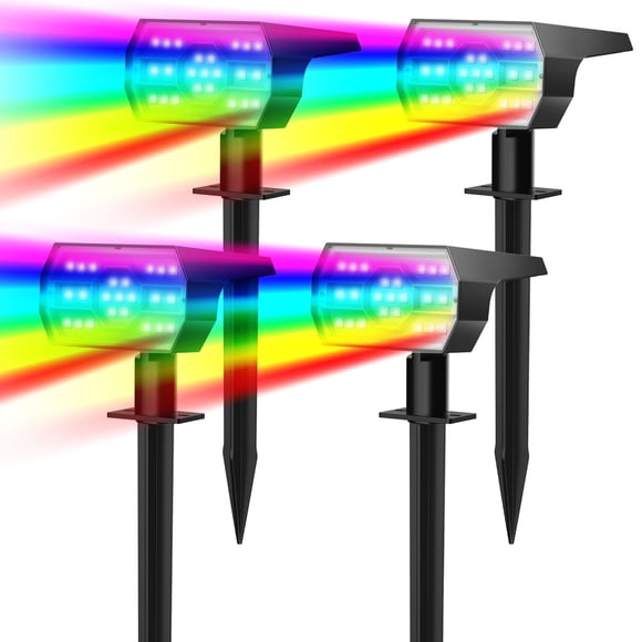 Luces solares multicolor cambiantes NYMPHY impermeables RGB, paquete de 4