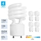 thumbnail image 2 of Bombilla CFL KOR de 13 W (equivalente a 60 W), 4100 K, color blanco frío, paquete de 4, 2 of 7
