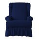 thumbnail image 2 of Funda De Butaca Universal Seersucker Wingback Con Faldas Con Volantes Azul, 2 of 5