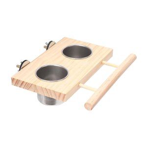 Ioensy - Comedero Para Pájaros Para Jaula, Taza De Alimentación De Gran Capacidad Para Loros, Periquitos, Cacatúas, Tazón Doble