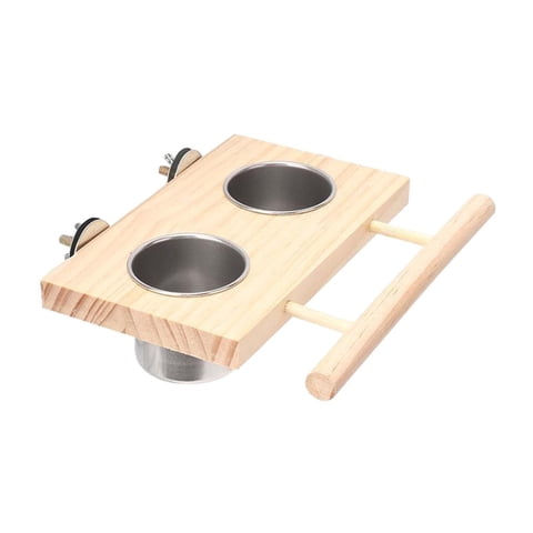 Ioensy - Comedero Para Pájaros Para Jaula, Taza De Alimentación De Gran Capacidad Para Loros, Periquitos, Cacatúas, Tazón Doble