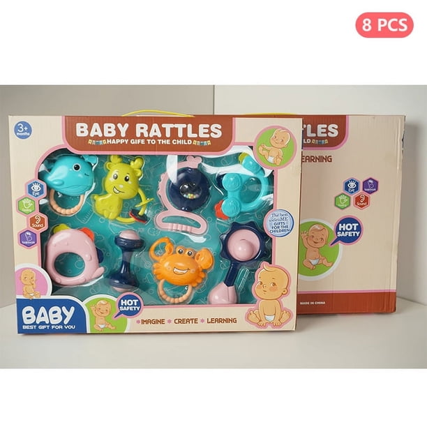 Baby Hand Rattle Toy Educational Early Education Grasping Gnawing Sand Hammer Newborn Toddler Bed Bell