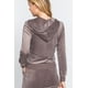 thumbnail image 5 of Chaqueta con Capucha y Cierre de Terciopelo de Manga Larga, Marrón, Talla L, 5 of 5