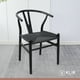 thumbnail image 2 of Pack 2 Sillas Wishbone Rattan - Negra con hilo negro, 2 of 4