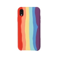 Genérico - Carcasa Silicona Para Iphone Xr Arcoiris Rojo