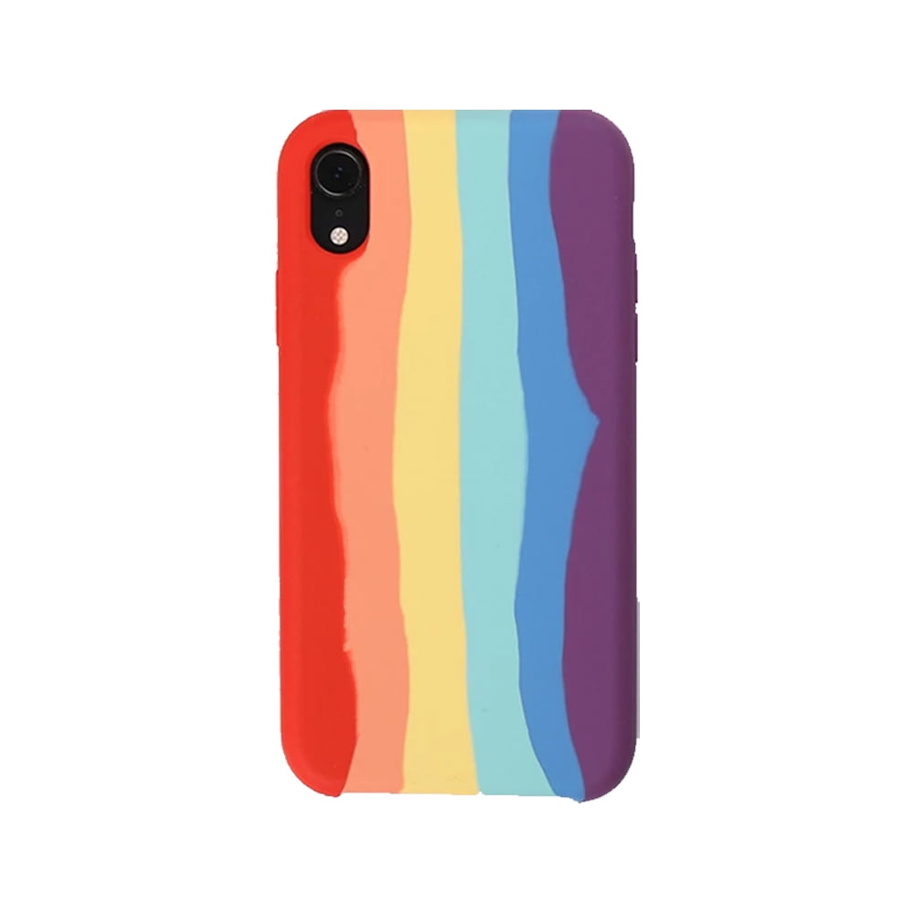 Genérico - Carcasa Silicona Para Iphone Xr Arcoiris Rojo