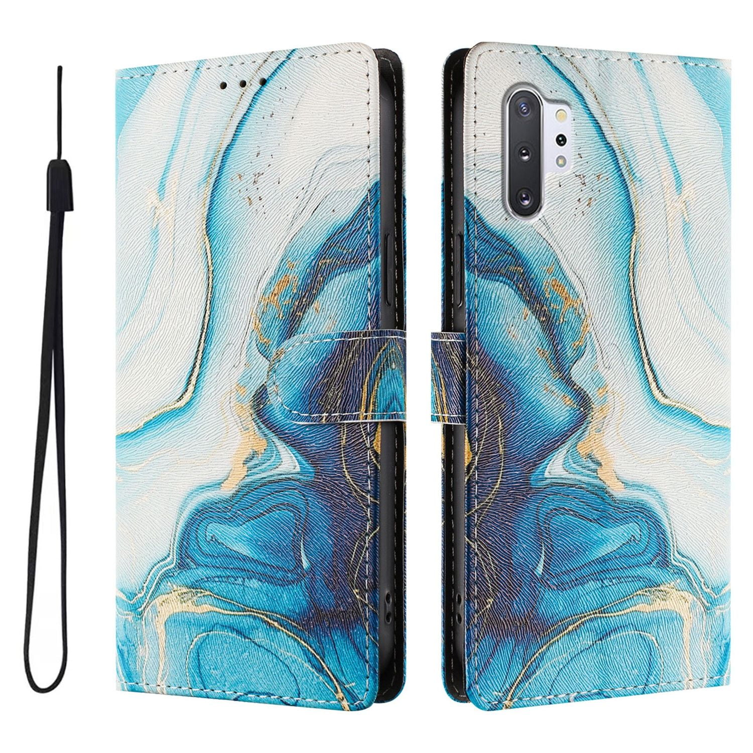 Foxdock Funda Tipo Cartera Para Samsung Galaxy Note 10 Plus Con Soporte Y Correa – Diseño De Patrones Lindos