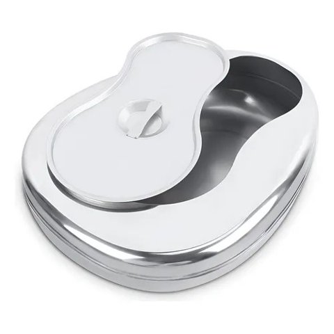 Genérica - Chata Urinario Acero Inoxidable Con Tapa Para Enfermos