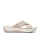 thumbnail image 2 of Sandalia Slide Clarks Arla Wave para mujer, beige, combinada, talla 6, 2 of 9