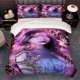 thumbnail image 1 of 3pcs Ye Shuhua Dreamy Purple Pink Valentine'S Day Theme Printed Three-Piece Bedding Set Soft Duvet Cover And Two Pillowcases, 1 of 5