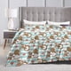thumbnail image 4 of Manta de franela polar con diseño de Corgi y corazones para sofá, cama, coche, acogedora y suave, tamaño Queen, King y Full, para niños, mujeres y adultos, 127 x 101 cm., 4 of 6