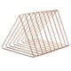 thumbnail image 2 of Estantería minimalista moderna con soporte para libros de escritorio de metal para oficina en casa de oro rosa, 2 of 5