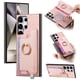 thumbnail image 1 of Funda Magnética Para Samsung Galaxy S24 Ultra Con Billetera Y Anillo Protector Resistente Rosa, 1 of 5