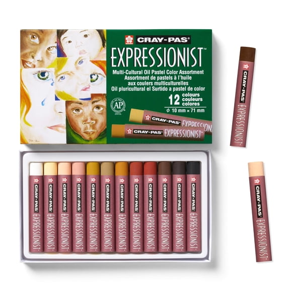 Set de pastel al óleo SAKURA Cray-Pas Expresionist Multicultural 12 colores