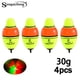 thumbnail image 1 of Flotadores de Pez Luminosos 4 Pzas con 6 Opciones de Tamaño Hechos de Espuma de Alta Densidad para Flotabilidad de 30 G Pesca Pesca, 1 of 7