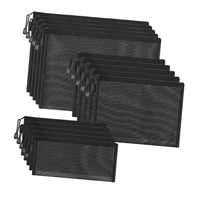 Magideal - Paquete De 15 Bolsas De Malla Con Cremallera, Bolsas De Maquillaje De Viaje De Malla, Bolsa De Cosméticos Pequeña Y Ligera De Nailon Con Cremallera Pa