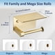 thumbnail image 3 of Portarrollos BGL con repisa para rollo jumbo, dorado cepillado, 3 of 6
