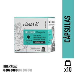 Café Señor K - Cápsulas Espresso Colombia Manizales Señor K 50 Unidades
