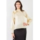 thumbnail image 1 of Blusa de Gasa con Mangas Obispo y Cuello Anudado El Mirage, 1 of 5