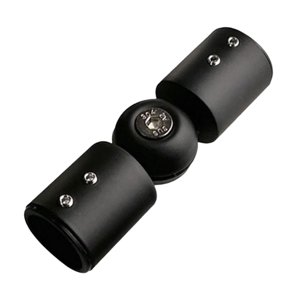 Magideal - Conector De Varilla Conector De Codo Con Bisagras Puerta De Vidrio De Baño Resistente Para Barras De Cortina De Ventana Salediza Con Tornillos Ángulo 25Mm Negro Mate
