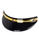 thumbnail image 2 of Visera Para Casco De Moto Peak 3 Snaps Trendy Para Cascos 3/4 Recambios Negro Dorado, 2 of 5