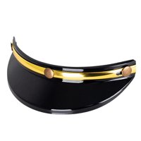 Magideal - Protector De Visera De Casco Con 3 Broches Protector De Visera De Casco Universal Portátil Para Cascos 3/4 , Oro Negro