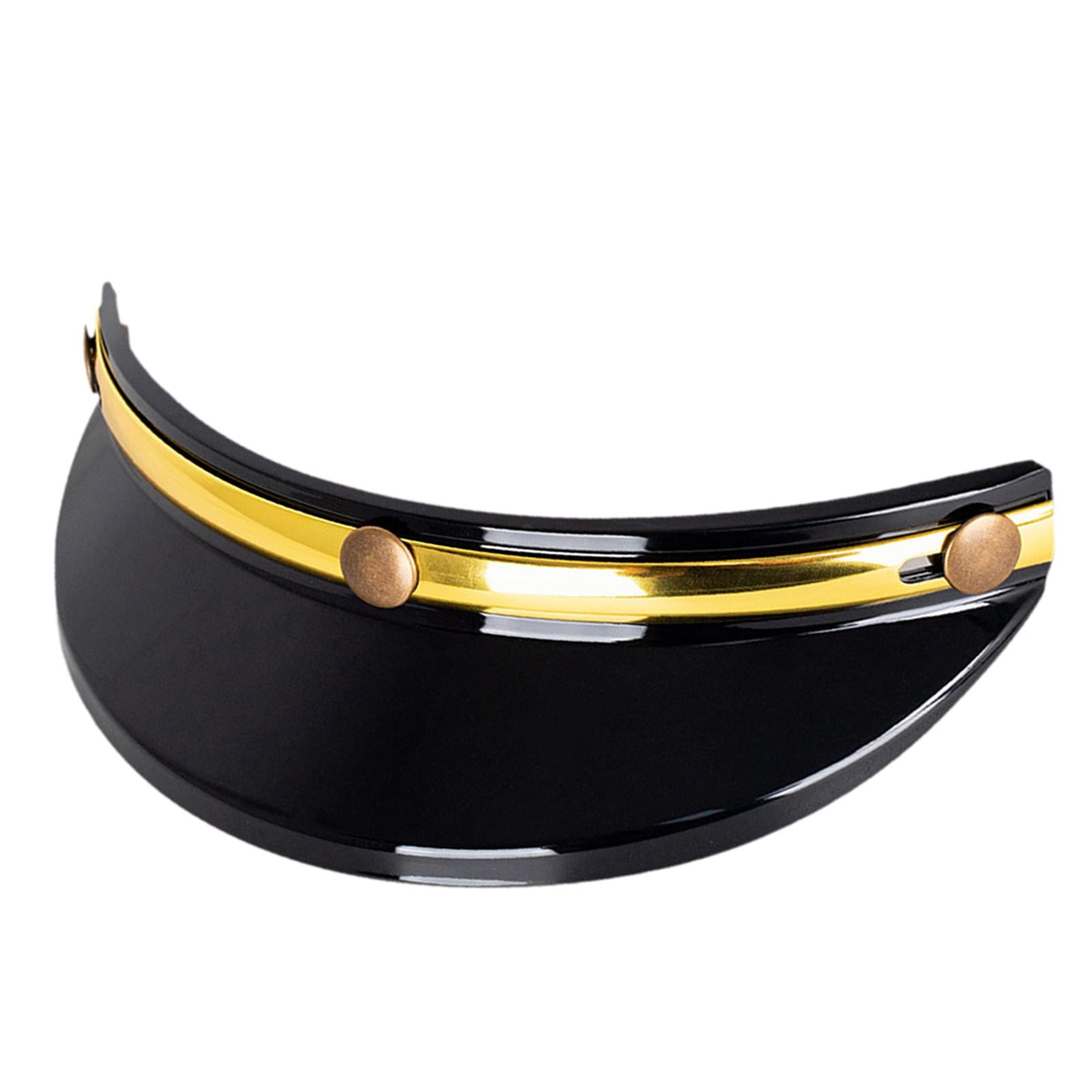 Magideal - Protector De Visera De Casco Con 3 Broches Protector De Visera De Casco Universal Portátil Para Cascos 3/4 , Oro Negro