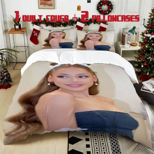 3pcs Ayliva Vintage Elegant Blue Dress Printed Bedding Set Featuring a Soft Duvet Cover And Two Pillowcases