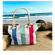 thumbnail image 3 of Bolso Playa Lona Algodón Lineas Con Cierre Y Bolsillo, 3 of 9