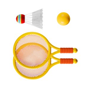 Ioensy - Juego De Tenis De Bádminton Para Niños, Regalo Para Jugadores Principiantes En El Patio Trasero, Juguetes De Playa, Amarillo