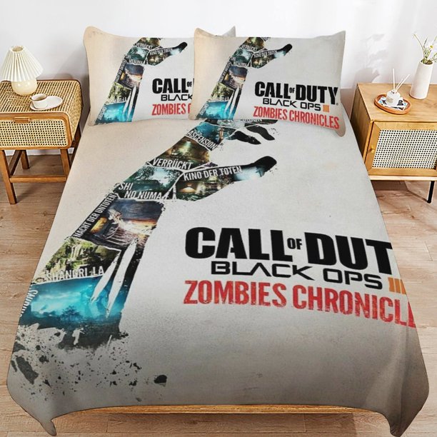 Call Of Duty Bedding Set Duvet Cover Comfortable and Lightweight Cartoon Bedding 3 Piece Bed Set