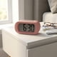 thumbnail image 2 of REGALWOVEN Reloj Despertador Digital Ovalado para Dormitorio, Alarmas con Pantalla de Números Grandes, Alarma Ajustable con Repetición Rosa, 2 of 7