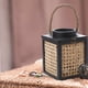 thumbnail image 3 of Farol rustico junco cuadrado 18 cm negro, 3 of 4