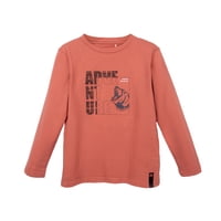 Pillin - Polera Niño Manga Larga Estampado Adventure Ladrillo