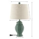 thumbnail image 4 of Lámpara de mesa JONATHAN Y 52 cm verde, juego de 2 con cúpula beige, 4 of 8