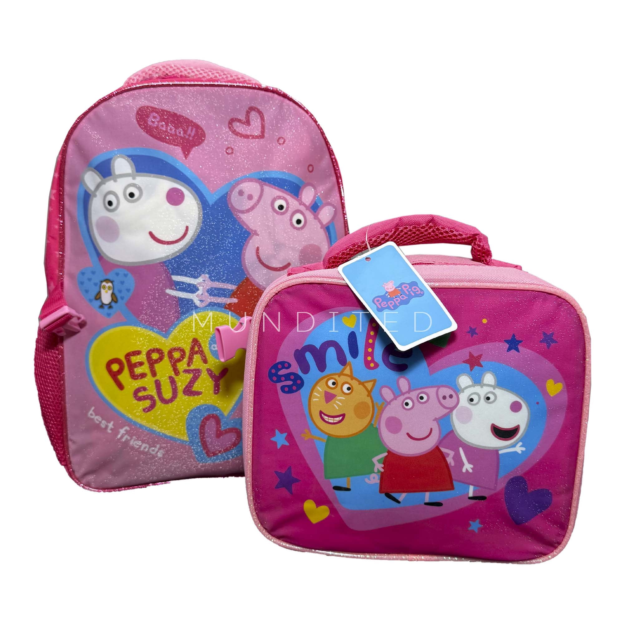 Intek - Pack Mochila Mas Lonchera Preescolar Peppa Pig