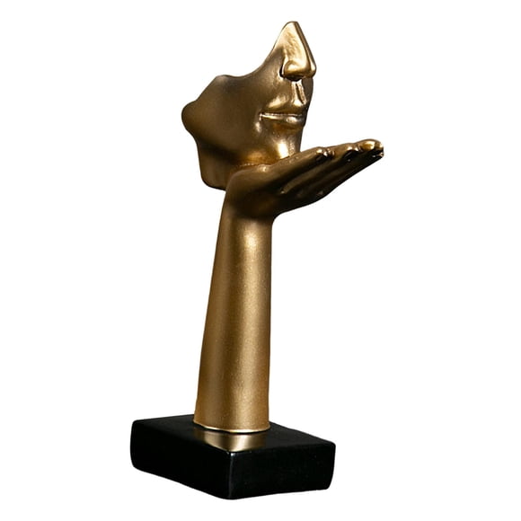 Figura Abstracta Escultura Golpe Besos Estatuillas Estilo Retro Artesanía Mesa Aureate