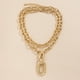 thumbnail image 4 of Gorgeous Geometric Designs: 2-Piece Ladies Chain Necklace Set for Fashionable Women, 4 of 4