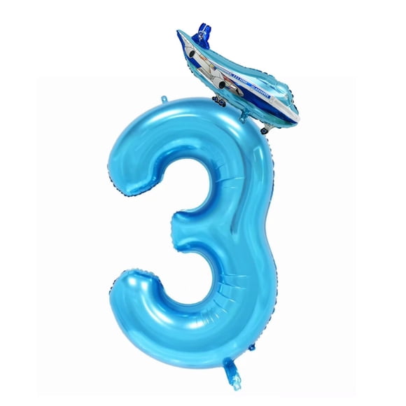 Set de globos Hengximaoyi con números de 40 pulgadas, color azul #3