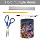 thumbnail image 5 of Villanos-theme Cylinder Pen Holder Pencil Organizer with Flannel Lining PVC Leather Material Cardboard Base for study work 10*8CM, 5 of 6