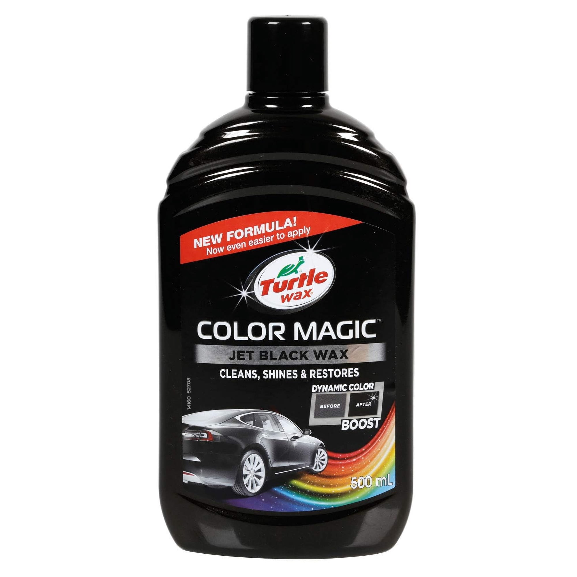 Turtle Wax - Esmalte Para Pintura De Coche, Cera Con Forma De Tortuga, Color Negro Mágico, 500 Ml