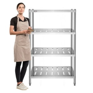 Prochef - Estante 4 Bandejas Perforadas 90X50X155 Cm. Acero Inox